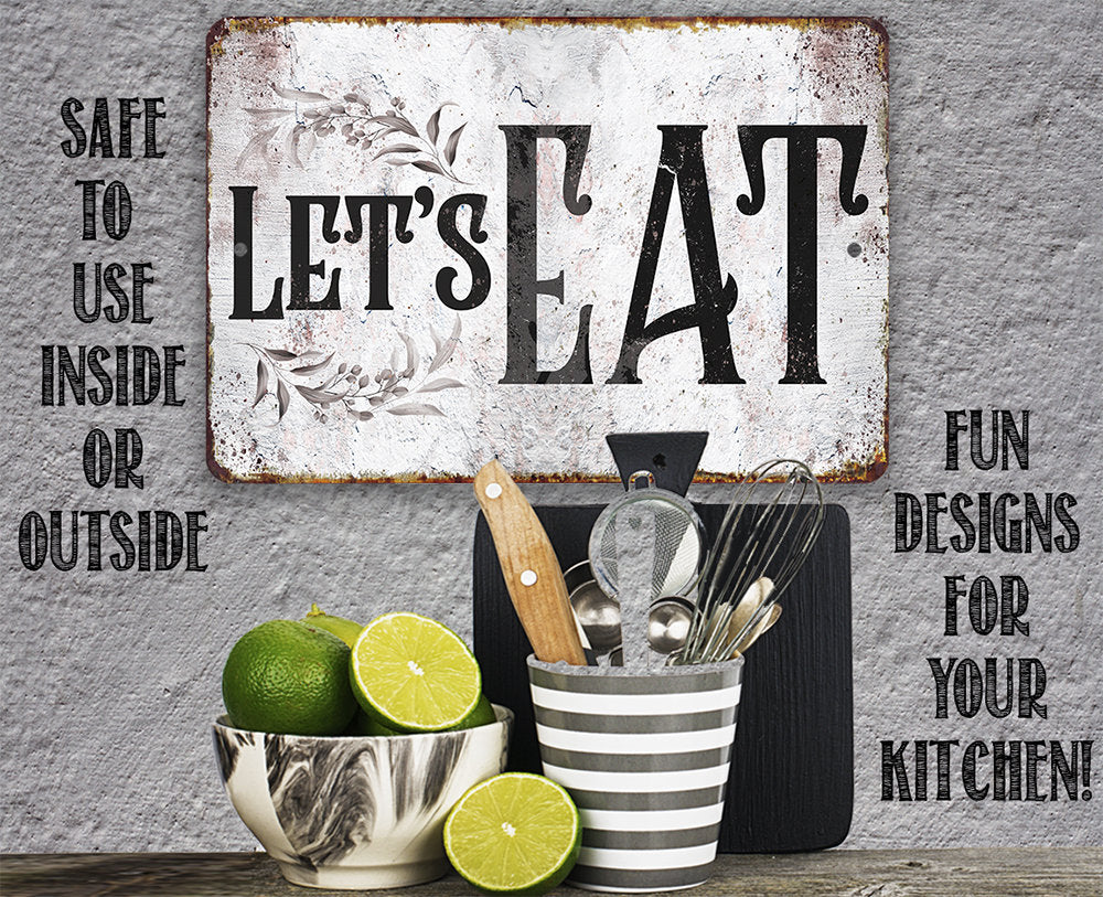 Let's Eat - Metal Sign