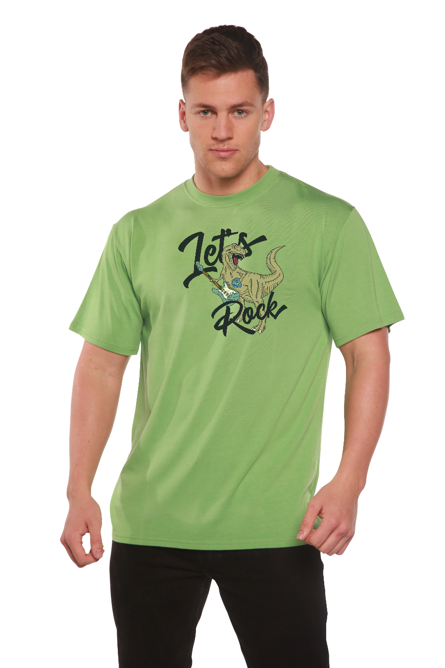 Lets Rock Men's Bamboo Viscose/Organic Cotton Short Sleeve Graphic T-Shirt