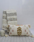 Embroidery Throw Pillow with Tassels 14" X 24"