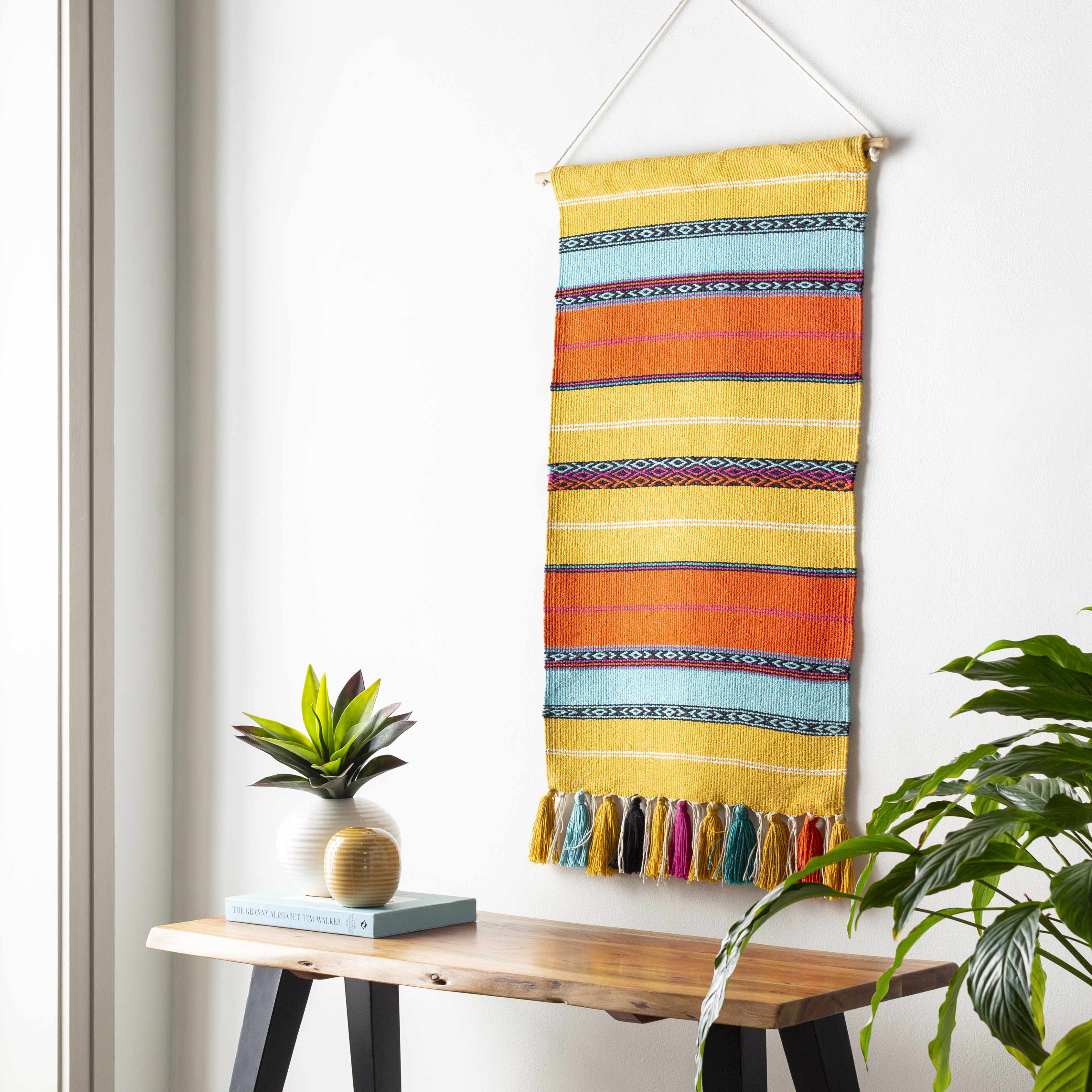 Ligaya Colorful Striped Bohemian Wall Hanging - Clearance