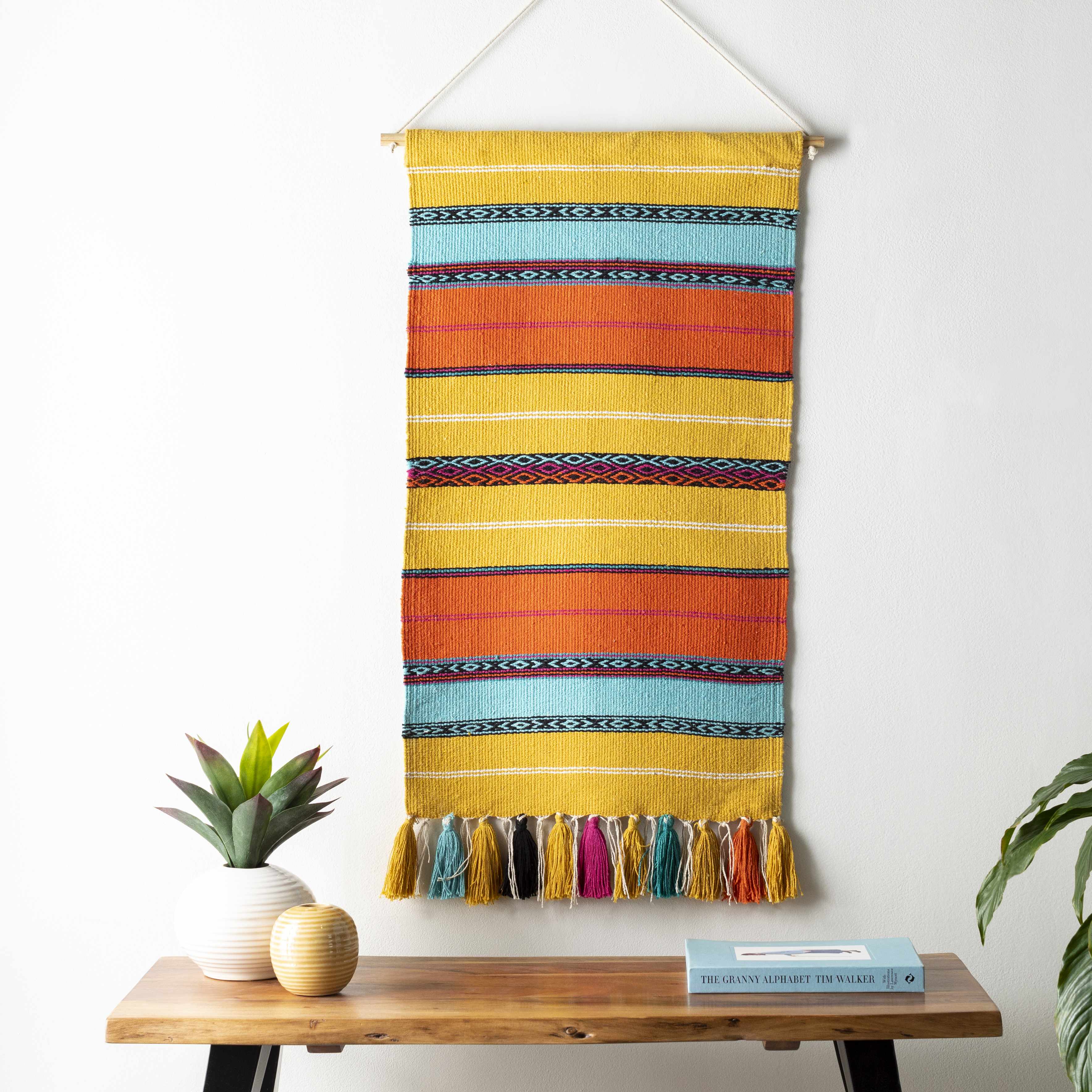 Ligaya Colorful Striped Bohemian Wall Hanging - Clearance