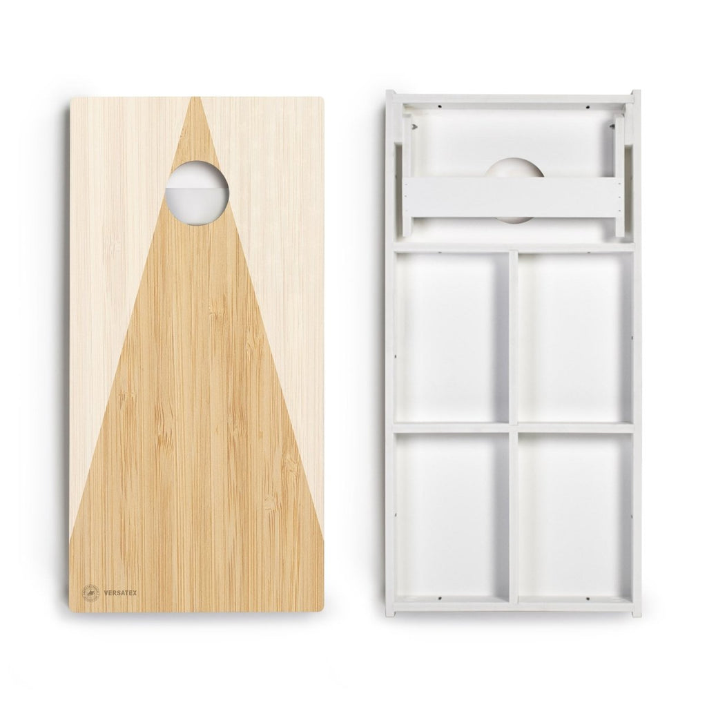 Light Wood Triangle Versatex All-Weather Cornhole Boards
