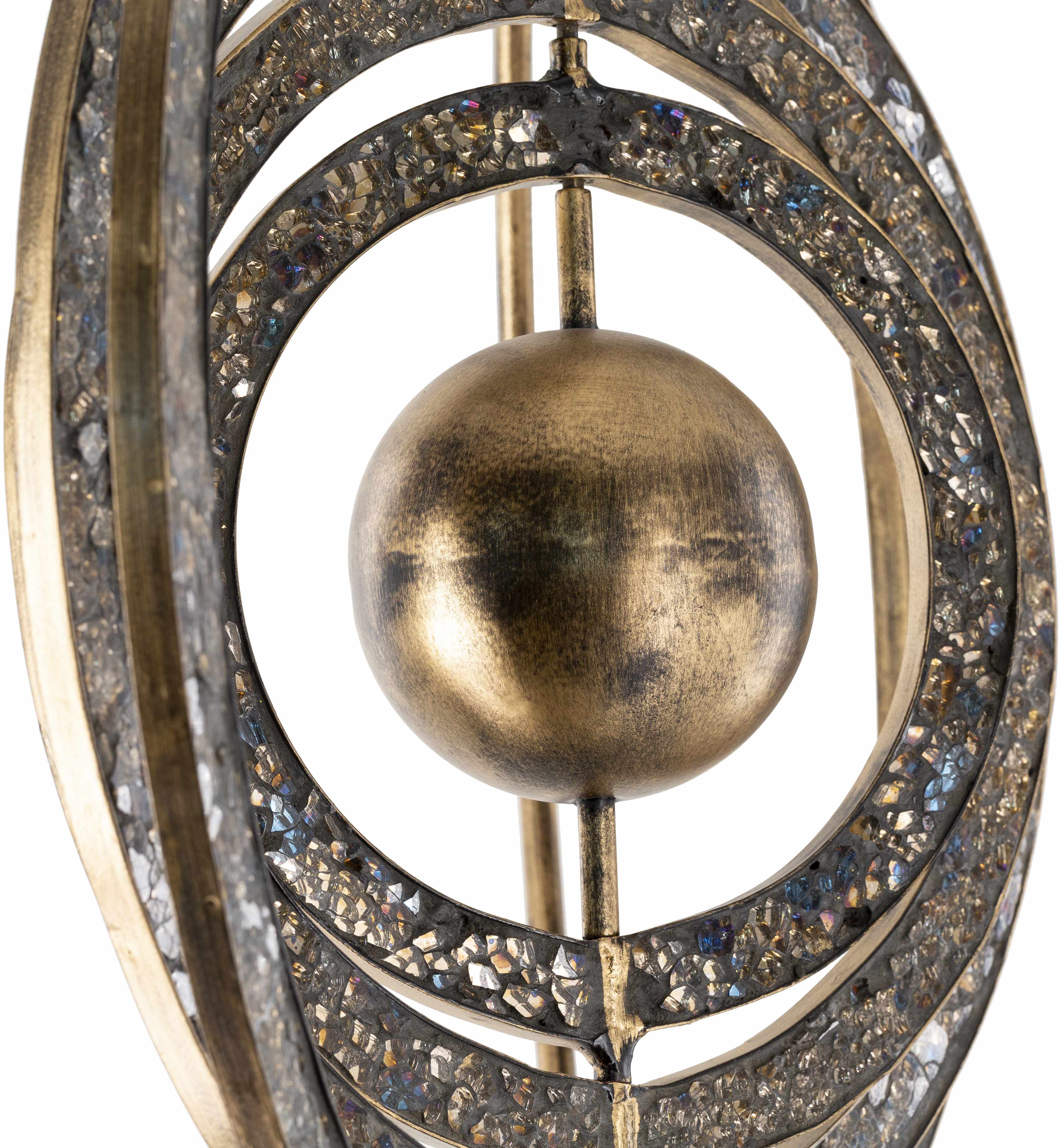 Linntown Antique Gold Circular Metal Sculpture - Clearance
