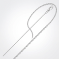 14k White Gold Round Cable Link Chain 1.2mm