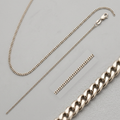 10k White Gold Gourmette Chain 1.5mm