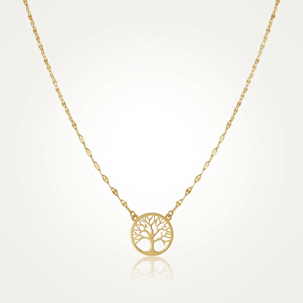 14K Yellow Gold Tree of Life Necklace