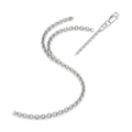 2.3mm 10k White Gold Rolo Chain