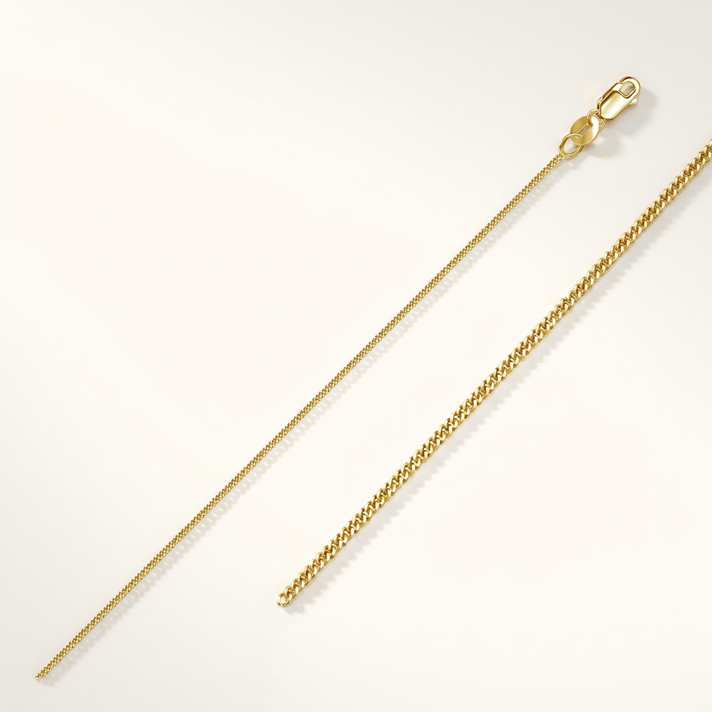 14k Yellow Gold Gourette Chain 1.0mm
