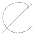 10k White Gold Classic Box Chain 0.8mm