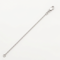 14k White Gold Round Cable Link Chain 1.5 mm