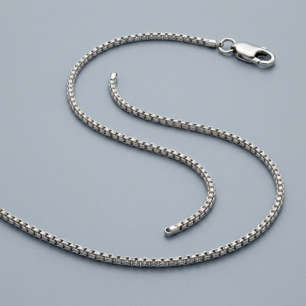 14k White Gold Milano Chain 1.1mm