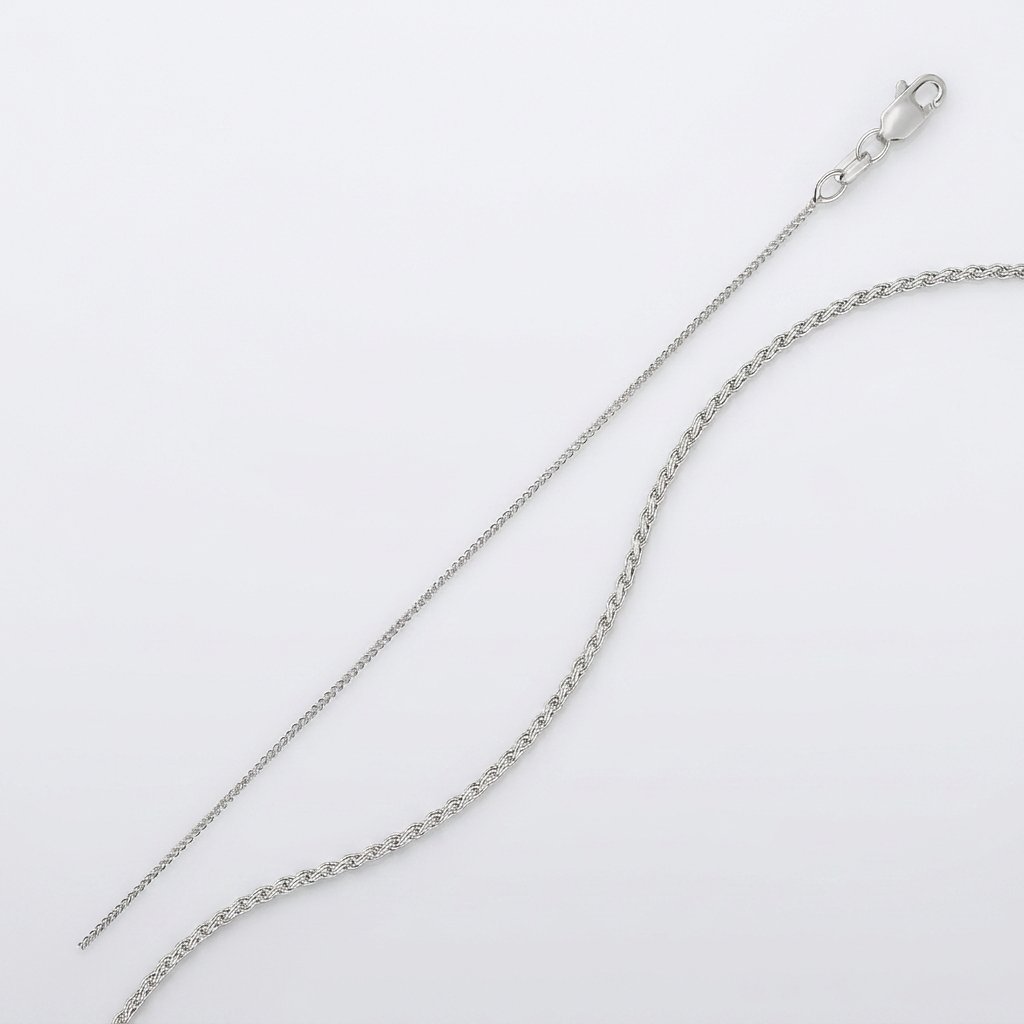 10k White Gold Wheat Chain 0.6mm