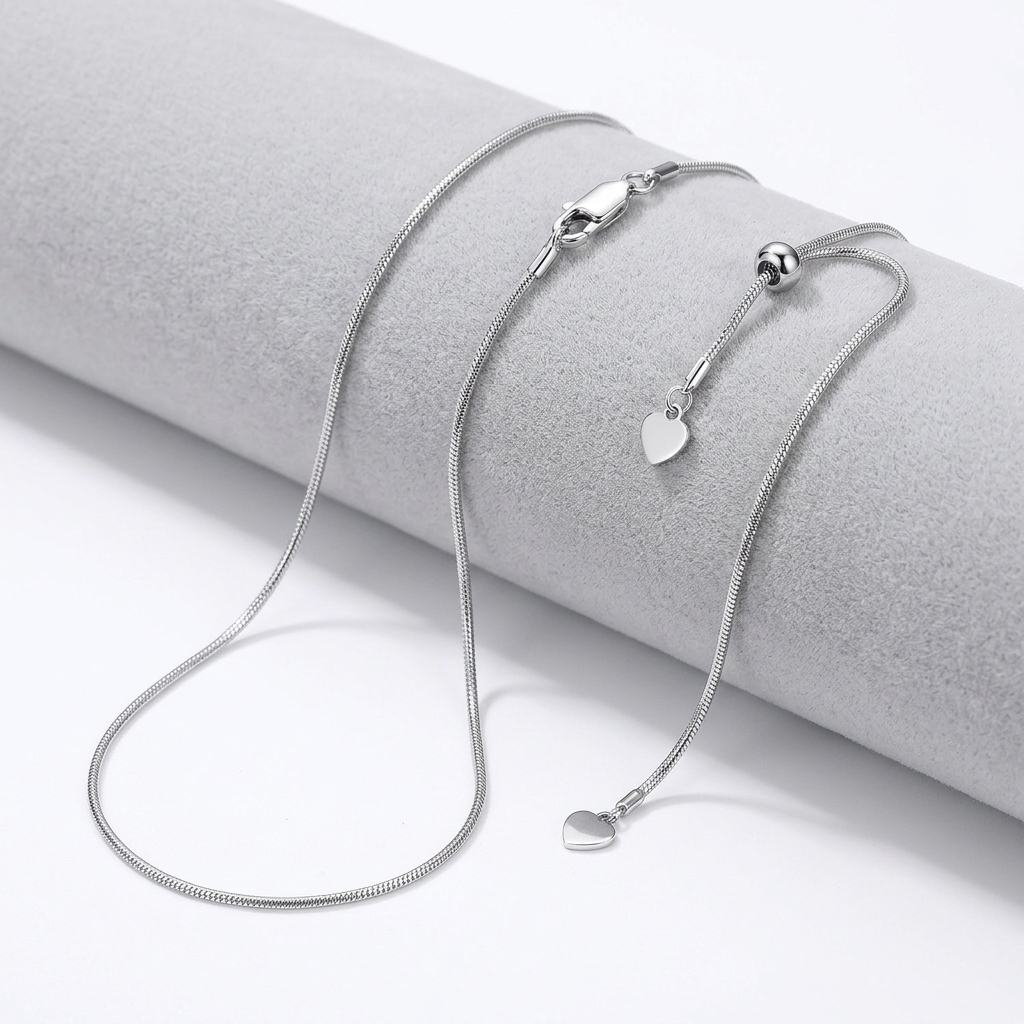Sterling Silver 0.8mm Adjustable Snake Chain