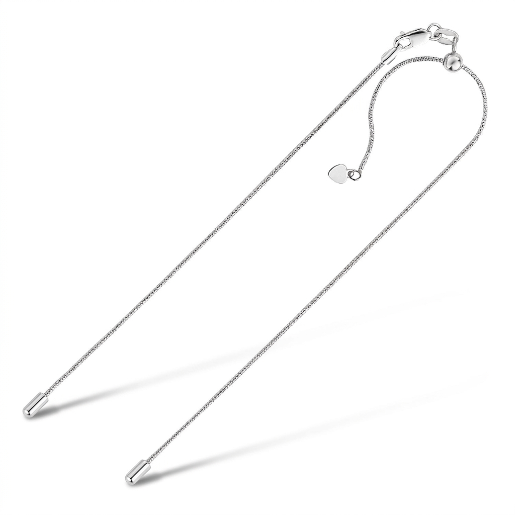Sterling Silver 0.8mm Adjustable Snake Chain