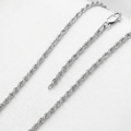 14k White Gold Light Rope Chain 1.5mm