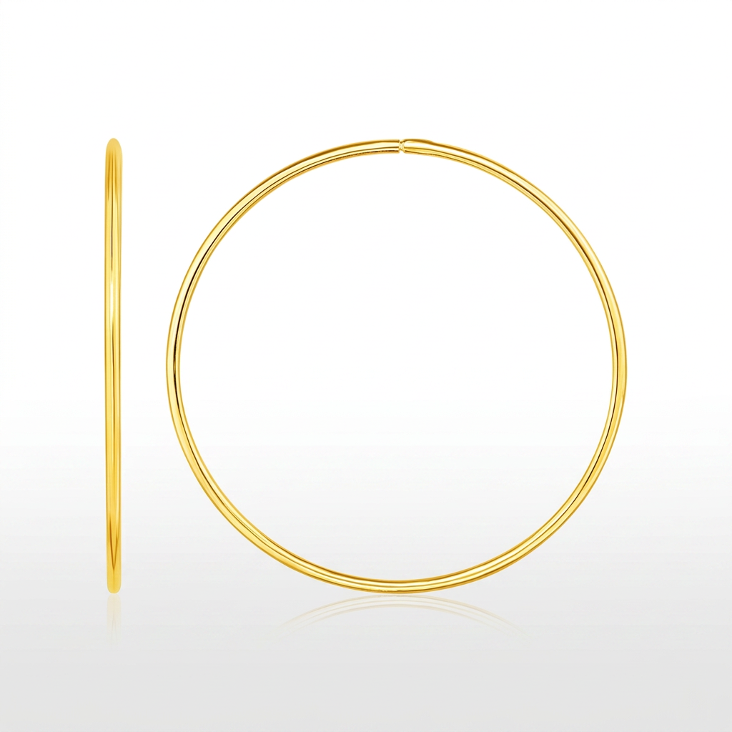 Endless Hoop Style Earring in 14K Yellow Gold