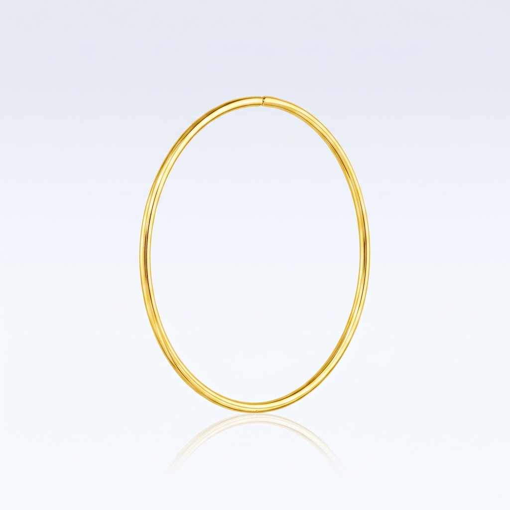 Endless Hoop Style Earring in 14K Yellow Gold