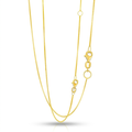 14k Yellow Gold Adjustable Box Chain 0.8mm