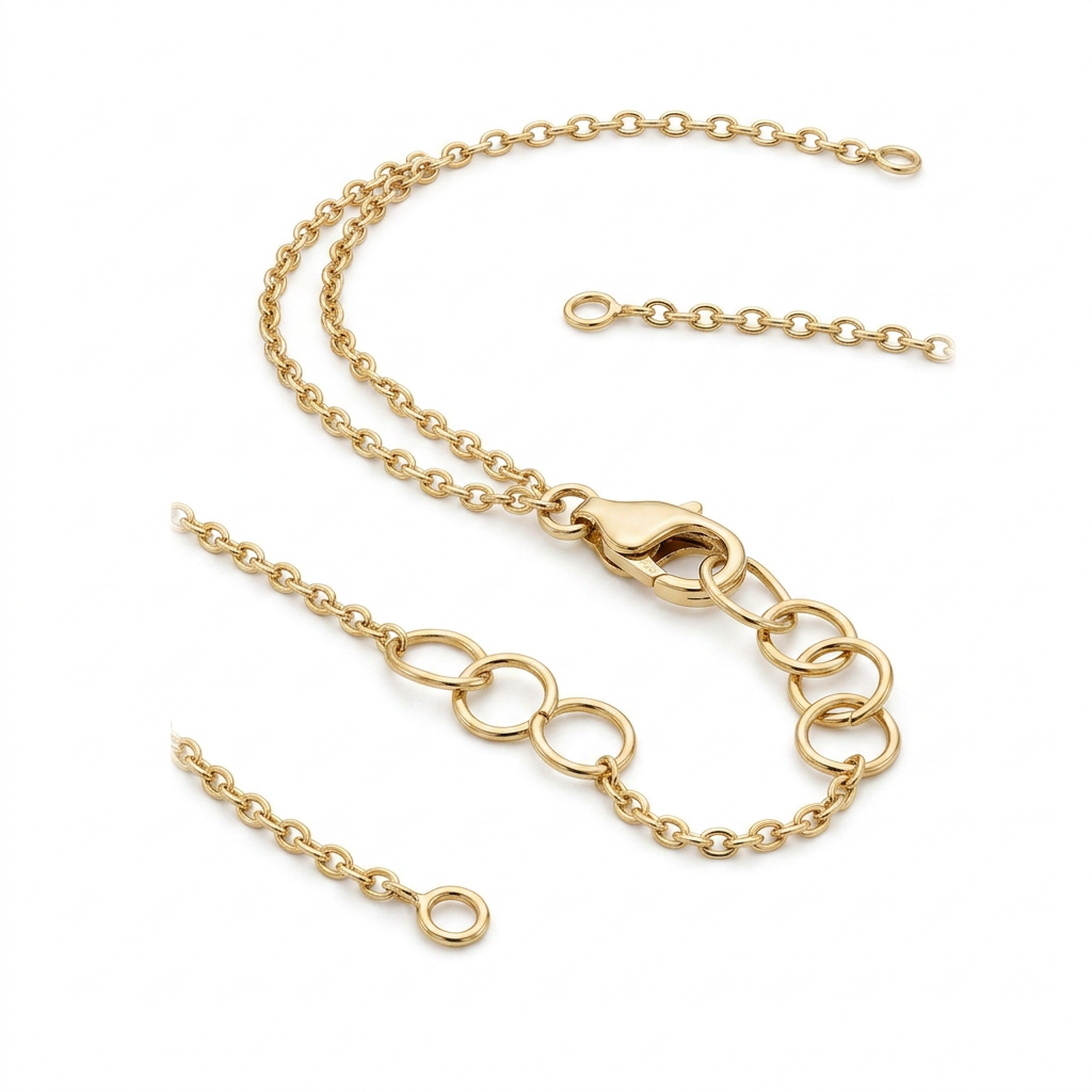 Extendable Cable Chain in 14k Yellow Gold (1.0mm)