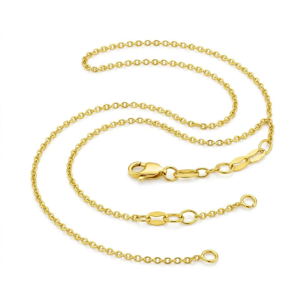 Extendable Cable Chain in 14k Yellow Gold (1.0mm)