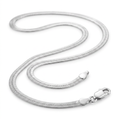 Sterling Silver Rhodium Plated Herringbone Chain 3.3mm