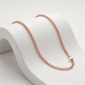 14k Pink Gold Round Cable Link Chain 1.1mm