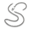5.2mm Sterling Silver Rhodium Plated Round Box Chain