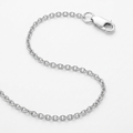 Sterling Silver Rhodium Plated Round Cable Chain 1.8mm