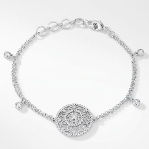 .5 Ct Bracelet with Interlocking Circles and CZ