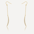 Luna 0.5ct CZ Delicate Moon Drop Earrings