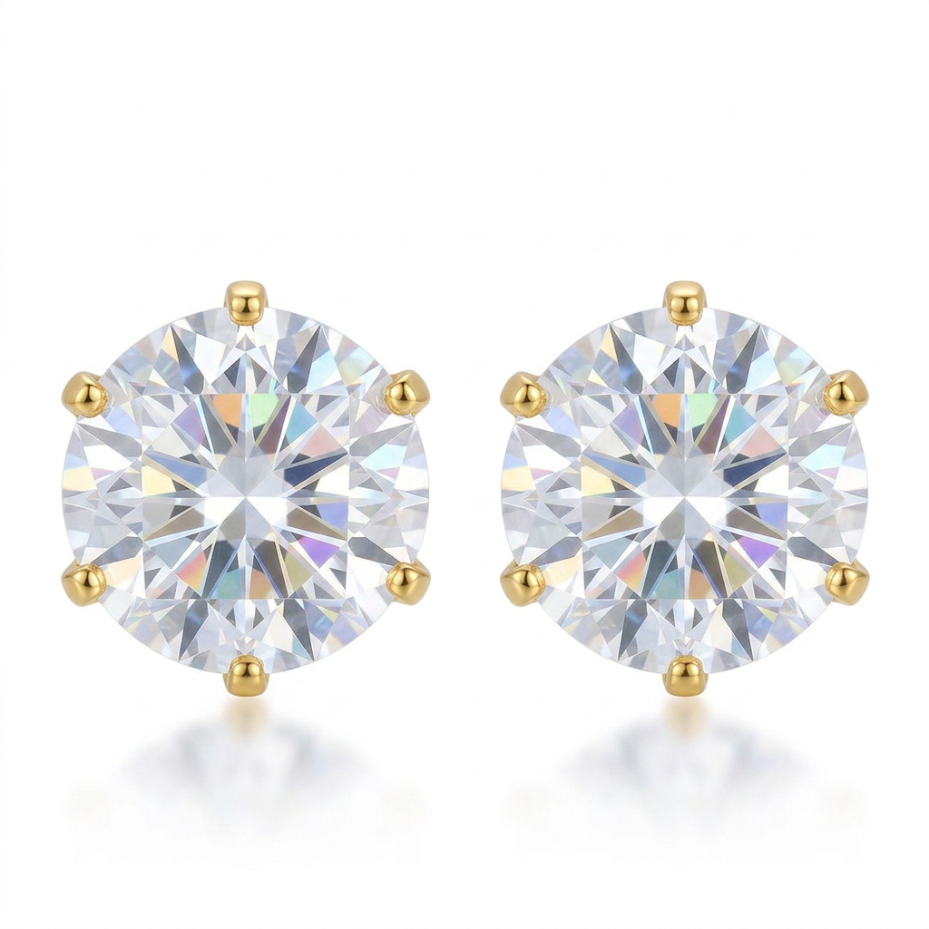 Avera Reign 3.4ct CZ Stainless Steel Stud Earrings