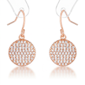 Avera .6 Ct Elegant Cubic Zirconia Plated Disk Earrings