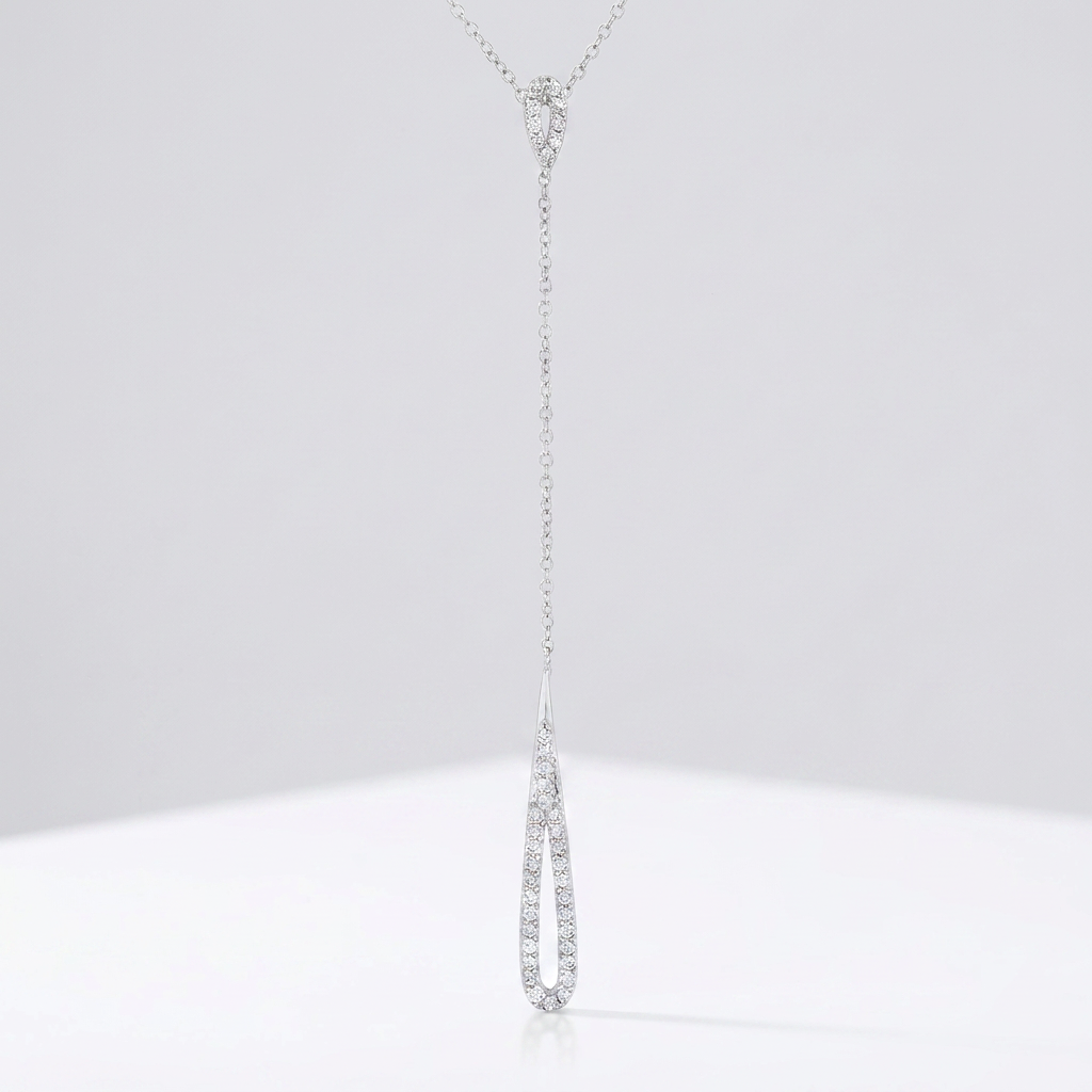 Avera Chrisette 0.4ct Cubic Zirconia Classic Drop Lariat Necklace