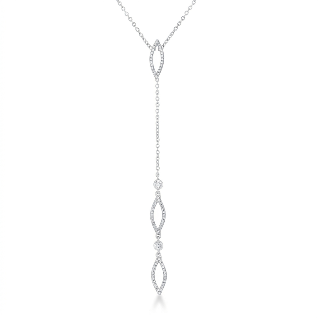 Avera Carmela 0.6ct Cubic Zirconia Classic Drop Lariat Necklace