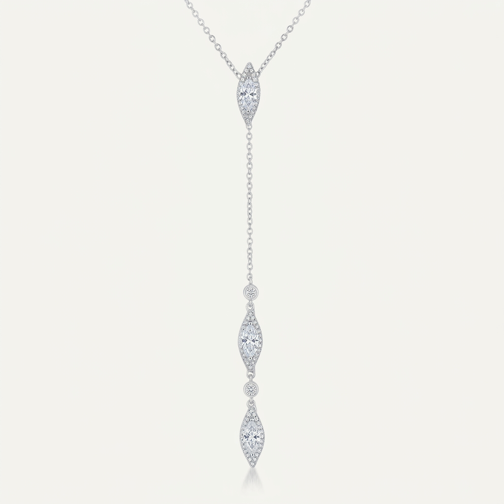 Avera Carmela 0.6ct Cubic Zirconia Classic Drop Lariat Necklace