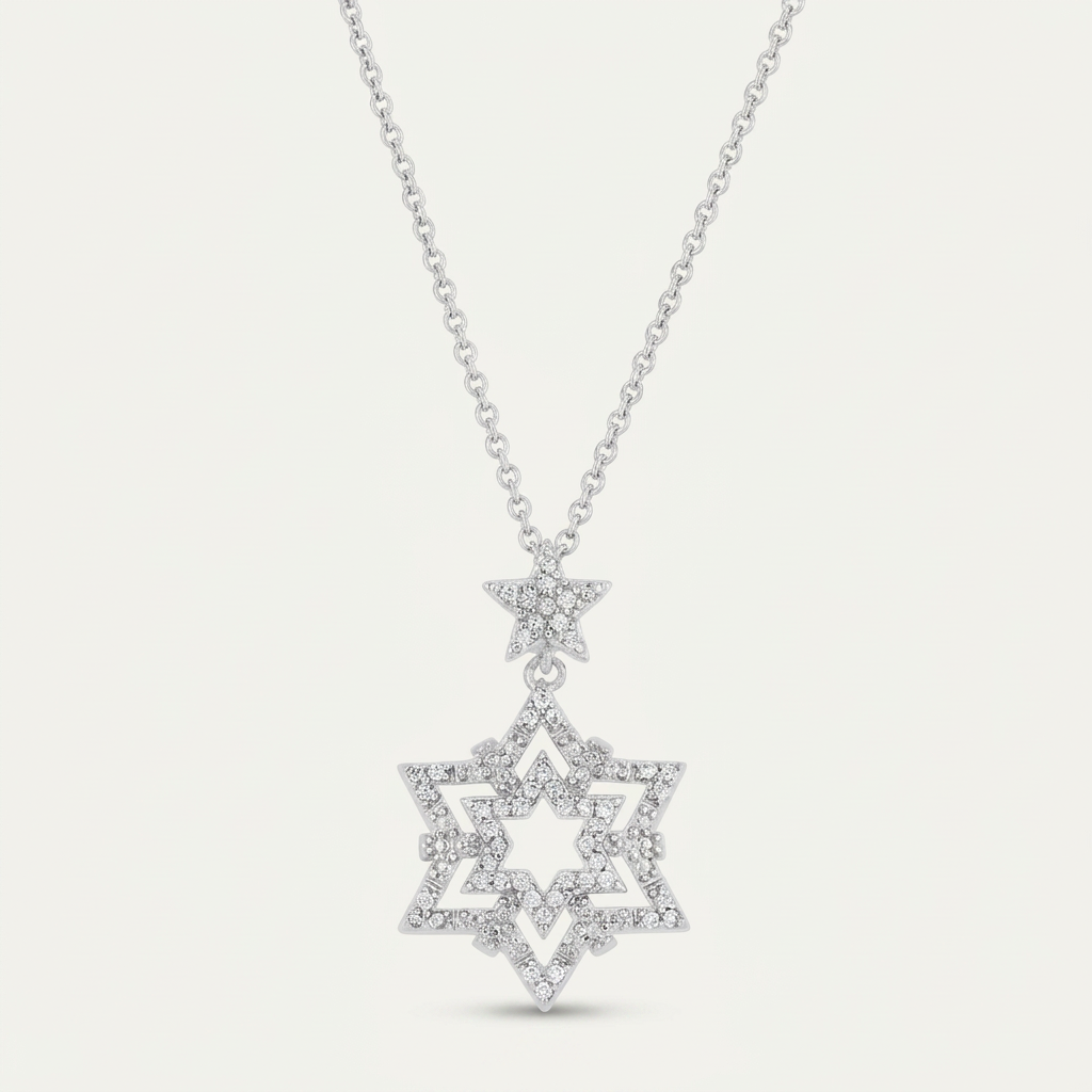 Avera Stella 0.3ct Cubic Zirconia Star Drop Necklace