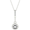 Avera Minimalist Teardrop Pendant Necklace in Sterling Silver