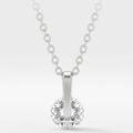 Avera Classic Solitaire Cubic Zirconia Pendant Necklace