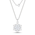 Avera Brilliant Marquise Snowflake Pendant in Sterling Silver