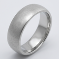 Avera Contemporary Matte Silver Wedding Band