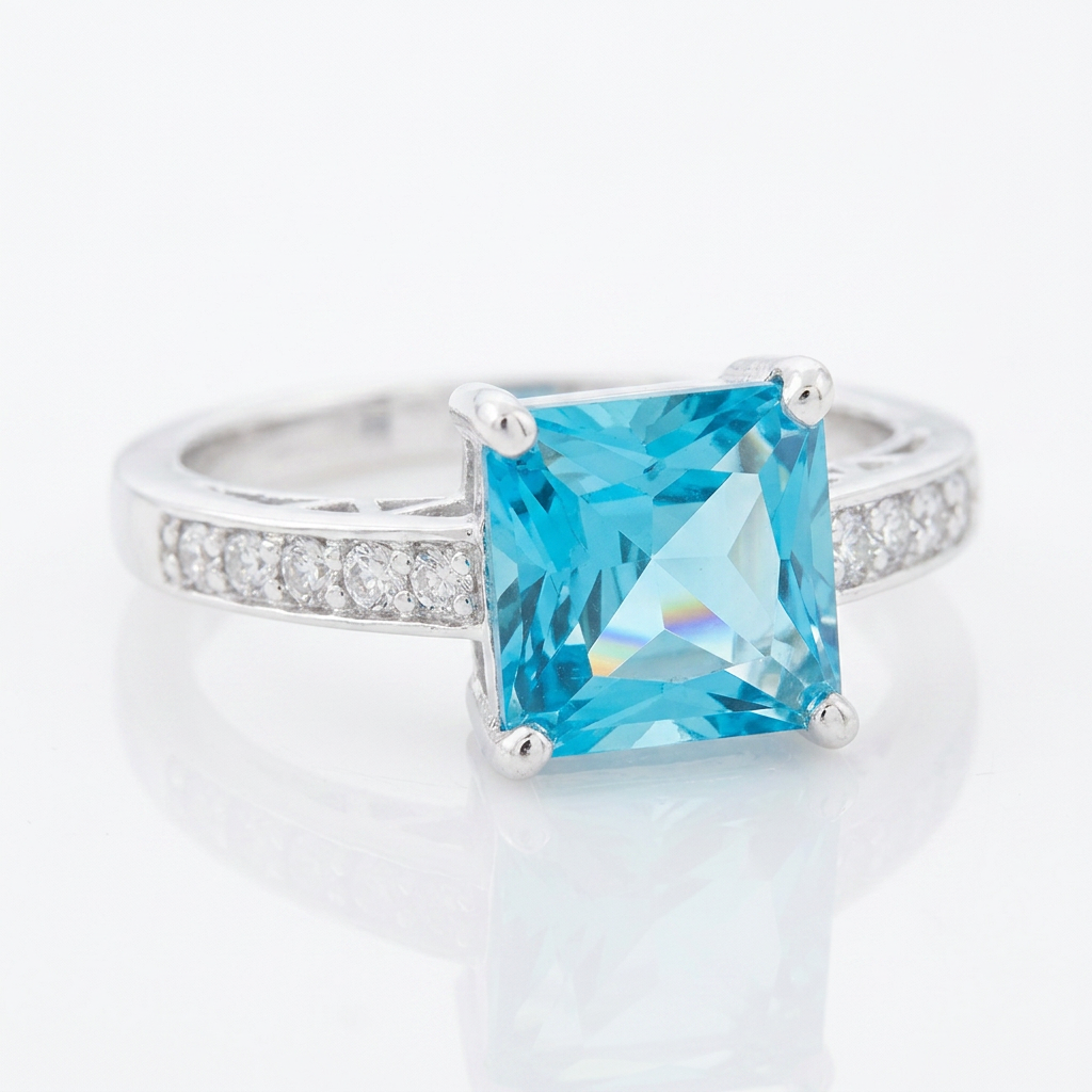 Avera Princess Bella Statement Ring in Turquoise and Aqua