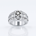 Avera Radiant Solitaire Luxurious Engagement Ring in Silver