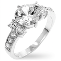 Avera Simplicity Engagement Ring in Sterling Silver