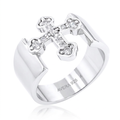 Avera Sterling Silver Cross Band Ring - Elegant Minimalist Jewelry