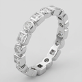 Avera Eternity Stackable Band In Polished Silver