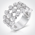 Avera Tie Contemporary Ring In Polished Sterling Silver