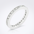 Avera Alternating Cubic Zirconia Eternity Band in Silver