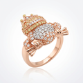 Avera Cubic Zirconia Frog Prince Eternity Ring Size 5