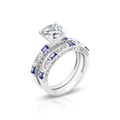 Avera Tanzanite Cubic Zirconia Ring Set in Sterling Silver