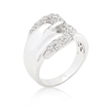 Avera Simple Cubic Zirconia Belt Ring in Polished Silver